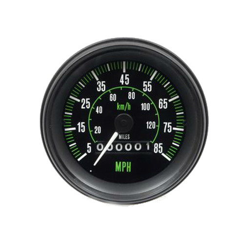 Stewart Warner 3-3/8 in. Heavy Duty Plus Mechanical Speedometer 5-85 MPH - 82694