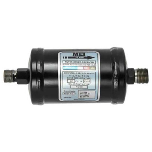 MEI Steel Receiver Drier 6.75 in. Length with 3/8 in. No. 6-1/2 in. No. 8 MIO Inlet/Outlet - 7140