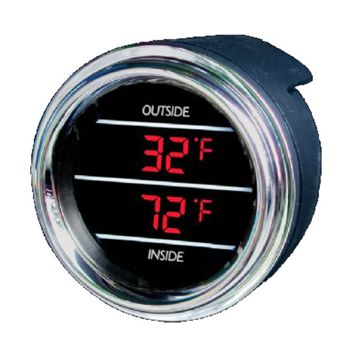 Teltek Red Dual Display Inside/Outside Air Temperature Gauge -99F-150F with ICE Warning - 155