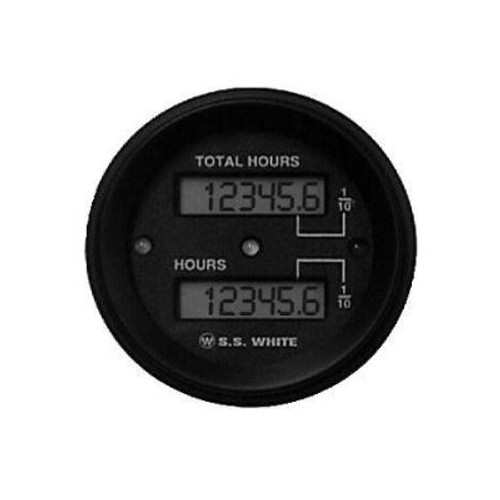 Mr. Speedometer Black Digital Hourmeter 12 to 60 VDC with Total Hours - HG300