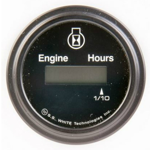 Mr. Speedometer Black Round Digital Hourmeter 12 to 60 VDC - HG391