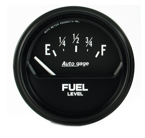 Autometer Autogage Black 2-5/8 in. Fuel Pressure Gauge with 0 Ohms/90 Ohms Range - Bulk Pkg - 2316