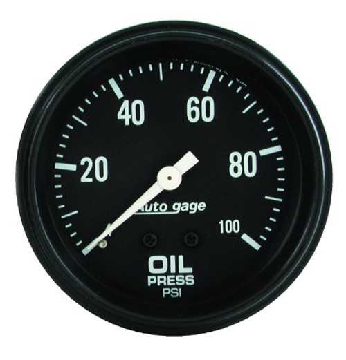 Autometer Autogage 2-5/8 in. Oil Pressure Gauge with 0-100 PSI Range - 2312