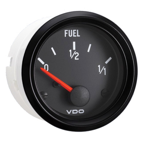 VDO Cockpit Black Electronic Fuel Gauge 12V with VW Beetle Sender - Bulk Pkg - 301-020B