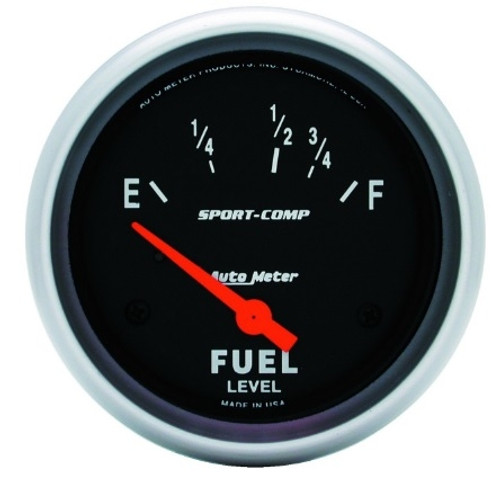 Autometer Sport-Comp 2-5/8 in. Fuel Level Gauge with 16-158 Ohms Range - 3518