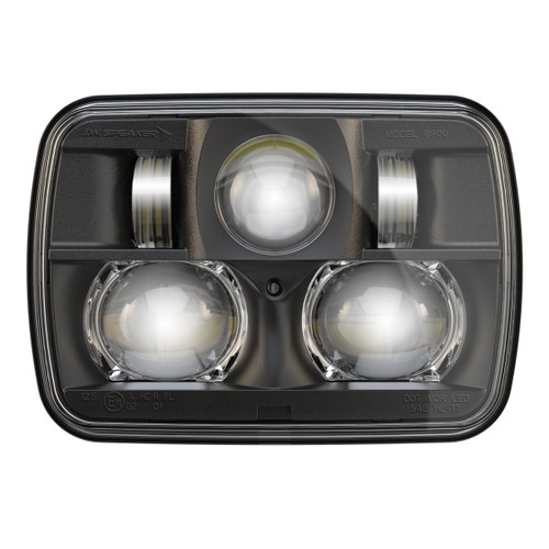 JW Speaker Model 8900 Evolution 2 ECE LED LHT High and Low Beam Headlight 12-24V with Black Inner Bezel - 0554451