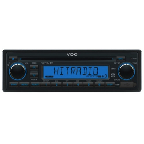 VDO 12V FM RDS Tuner with CD/MP3/WMA/USB - CD716U-BU