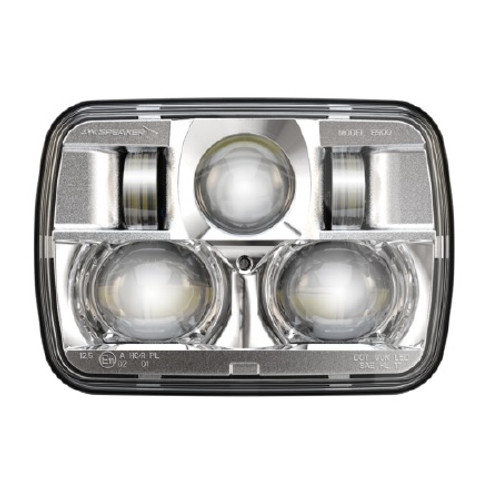 JW Speaker Model 8900 Evolution 2 DOT/ECE LED RHT High and Low Beam Headlight 12-24V with Chrome Inner Bezel - 0554471