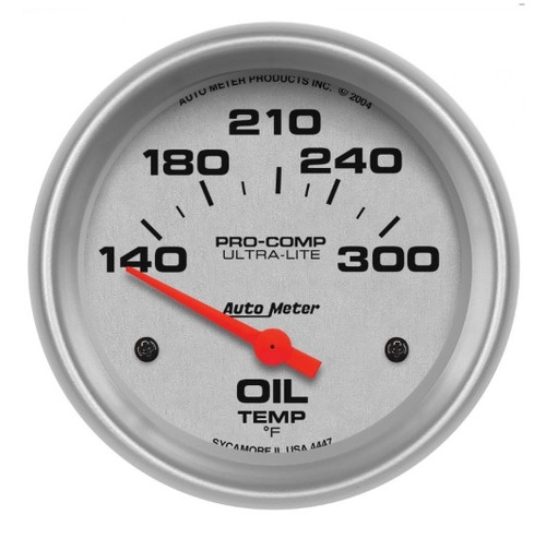 Autometer Ultra-Lite 2-5/8 in. Oil Temperature Gauge 140-300F - 4447