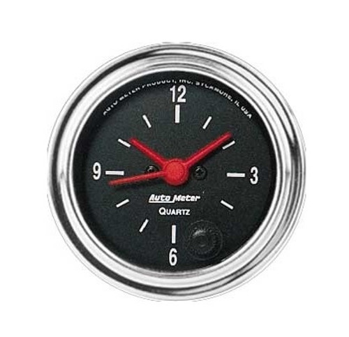 Autometer Traditional Chrome 2-1/16 in. Clock 12 Hr - 2585