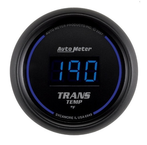 Autometer Digital Cobalt 2-1/16 in. Transmission Temperature Gauge 0-340F - 6949