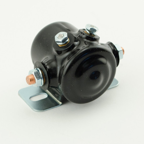 Cole Hersee Continuous Duty SPST Solenoid 12V 200A with Silver Tungsten Carbide Contact and Black PVC Coated Plated Steel Housing - Bulk Pkg - 24213-03