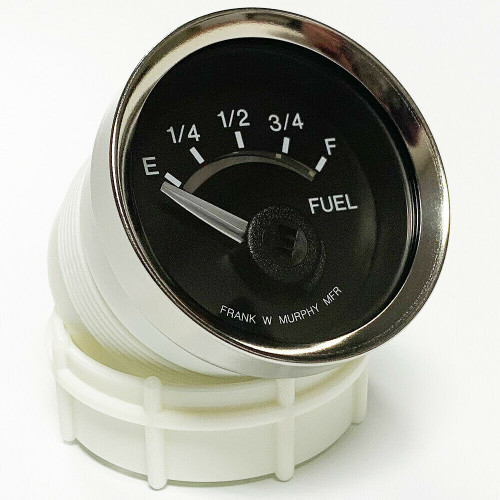 Murphy EG21F-24 Electric Fuel Gage 24V with Polished Stainless Steel Bezel