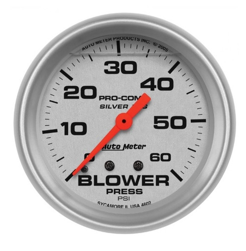 Autometer Mechanical Pro-Comp 2-5/8 in. Blower Pressure Gauge 0-60 PSI - 4602