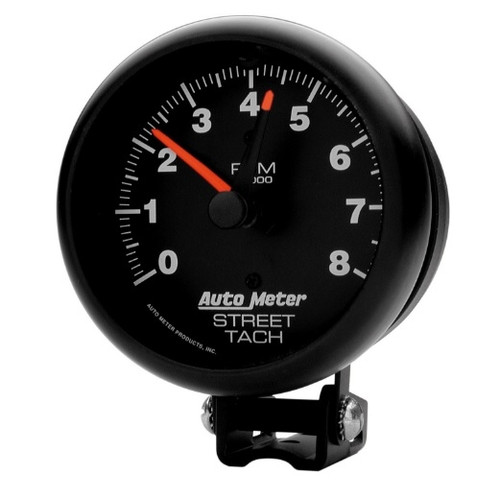 Autometer Air-Core Z-Series 3-3/4 in. Pedestal Tachometer Gauge 0-8000 RPM - 2894