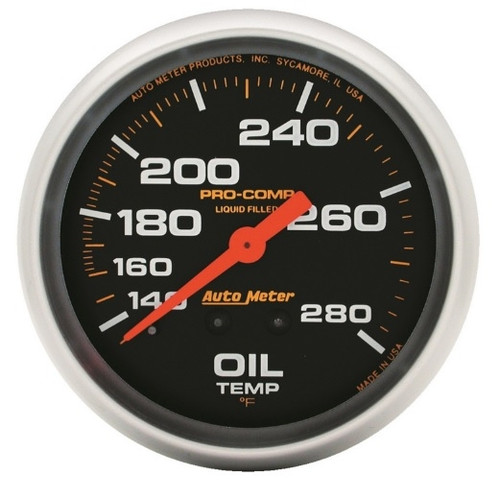 Autometer Mechanical Pro-Comp 2-5/8 in. Oil Temperature Gauge 140-280F - 5443