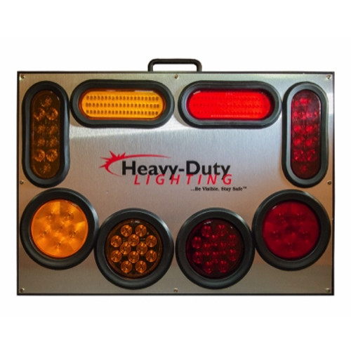 Heavy Duty Lighting 23 in. x 16 in. Self-Powered Illuminated Display Board 8 Units - HDDSPB5