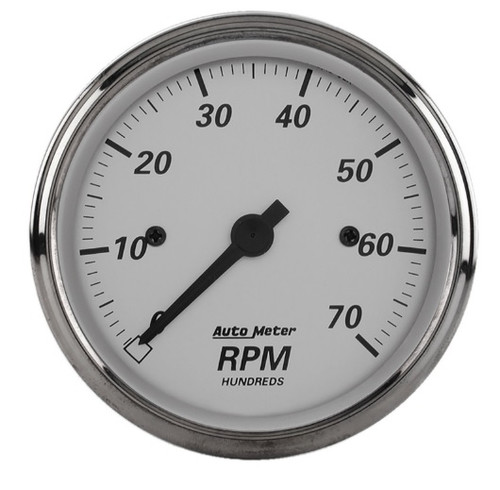 Autometer Air-Core American Platinum 3-1/8 in. Tachometer Gauge 0-7000 RPM - 1995