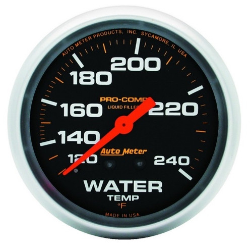 Autometer Mechanical Pro-Comp 2-5/8 in. Water Temperature Gauge 120-240F - 5432