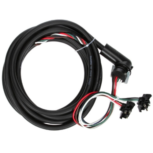 Truck-Lite 50 Series 14 Gauge 96 in. Right Hand Side Stop/Turn/Tail Harness with 2 Plug Right Angle PL-3 and Ring Terminal - 50202-0096