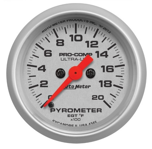 Autometer Digital Stepper Motor Ultra-Lite 2-1/16in. Pyrometer Gauge 0-2000F - 4345