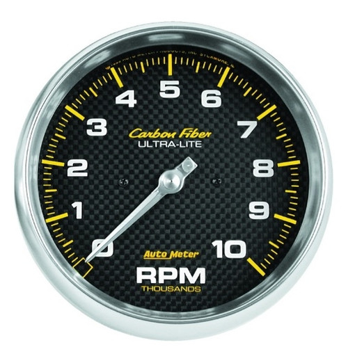 Autometer Air-Core Carbon Fiber 5 in. In-Dash Tachometer Gauge 0-10000 RPM - 4898