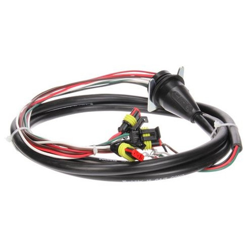 Truck-Lite 50 Series 16 Gauge 3 Plug RH Side 120 in. Stop/Turn/Tail Harness with S/T/T Breakout, Fit N Forget S.S. and Ring Terminal - 51270-0120