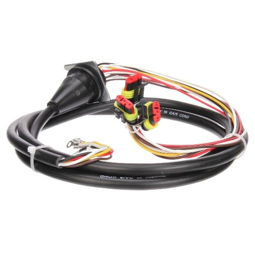 Truck-Lite 50 Series 16 Gauge 3 Plug LH Side 60 in. Stop/Turn/Tail Harness with S/T/T Breakout, Fit N Forget S.S. and Ring Terminal - 51271-0060