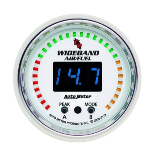 Autometer Digital C2 2-1/16 in. Wideband Pro Air/Fuel Ratio Gauge 6:1-20:1 AFR - 7178