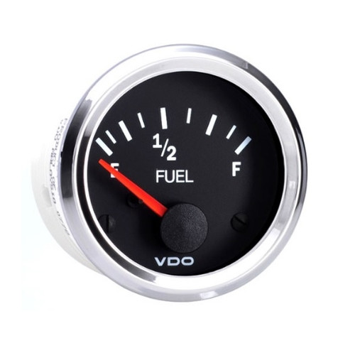 VDO Chrome Fuel Gauge and ALAS Fuel Sender Kit 12V - 301-194K