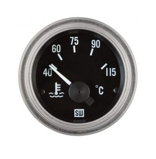 Stewart Warner Deluxe Water Temperature Gauge 12V 100-240F - 82389