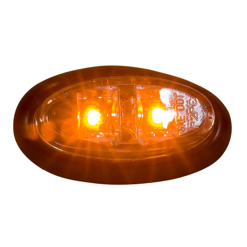 Heavy Duty Lighting Oval Mini LED Amber with Clear lens SMD Mini Marker Light - HD21002SMDYC