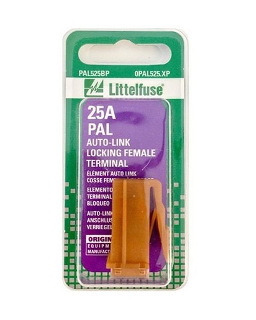 Littelfuse PAL Auto Link Female Lock Fuse 25A 32V in Brown - Carded - 0PAL525.XP