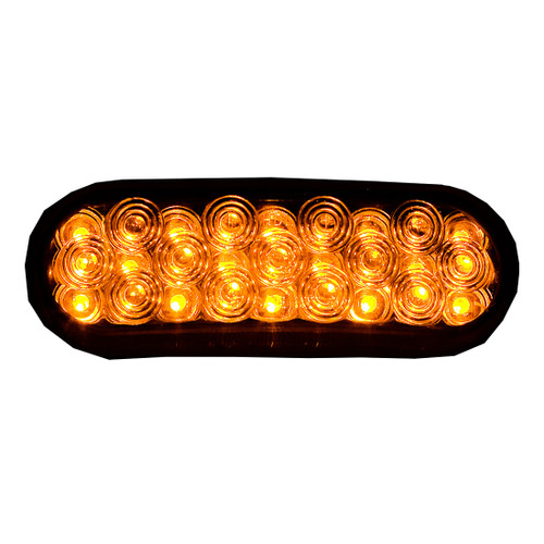 Heavy Duty Lighting 6 in. 27 LED Oval Clear Lens Park/Turn Light 7.5-14 VDC - HD60027YCSDM