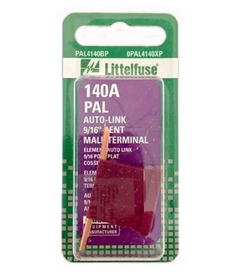 Littelfuse PAL Auto Link 9/16 in. Bent Male Terminal Fuse 140A 32V in Purple - Carded - 0PAL4140XP