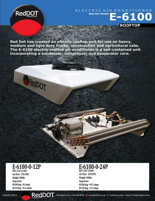 Red Dot AC Self Contained Rooftop Mount 24V E6100024P