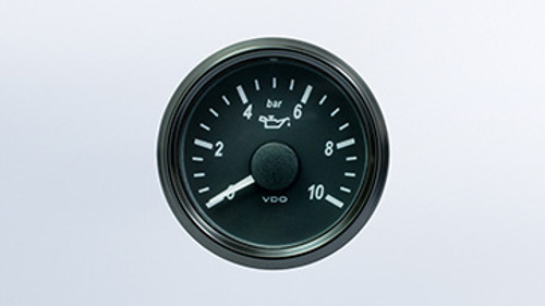 VDO SingleViu Oil Pressue Gauge 52mm 10bar 0248 184Ohm