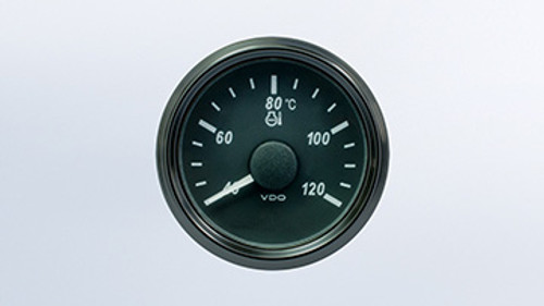 VDO SingleViu Water Pressure Gauge 52mm 120°C 291-22 ohm sender required. Retail pack with harness