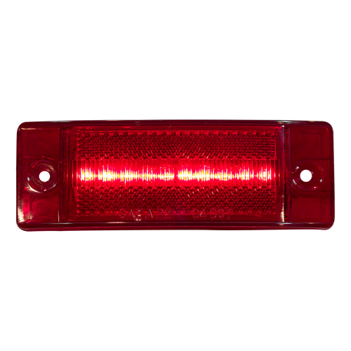 Heavy Duty Lighting 2in. x 6in. Red Reflex Auxiliary Turn / Clearance Marker Light - HD60010R-3