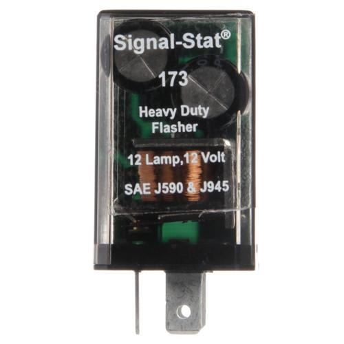 Signal-Stat 70-120 FPM 12 Light Electro-Mechanical Plastic Flasher Module 12V with 3 Blade Terminals by Truck-Lite - 173