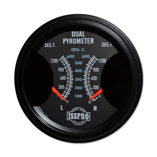 ISSPRO Dual Pyrometer Gauge, 3 inches, 1200F - R612