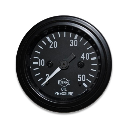 ISSPRO Mechanical Oil Pressure Gauge 50 PSI 2-1/16 in. - R8602