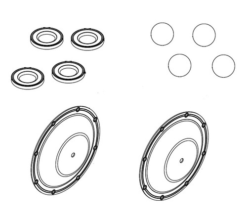 Alemite Wet End Kit for 8340 Air-Operated Diaphragm Pump - 393801-12