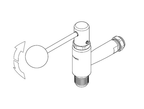 Alemite Oil Bar Dispensing Valve 500 PSI with 3/4 inch NPTF Male Fluid Inlet - 7481-1