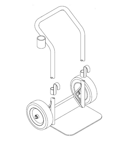 Alemite Two Wheel Hand Truck for High Pressure Portable Pump 9911-Z - 338958