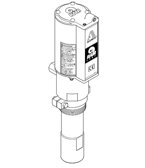 Alemite Low Pressure Stub Pump with 5:1 Ratio and Bung Adapter - 9968-M