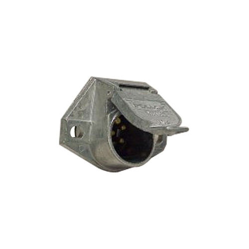 Pollak 7-Way Split Pin Trailer Socket 6-28V with 2 Hole Mount - Packaged - 11-721P