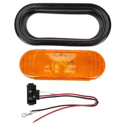 Truck-Lite Super 60 Series 1 Bulb Yellow Oval Incandescent Front/Park/Turn Light Kit 12V - Bulk Pkg - 60002Y3
