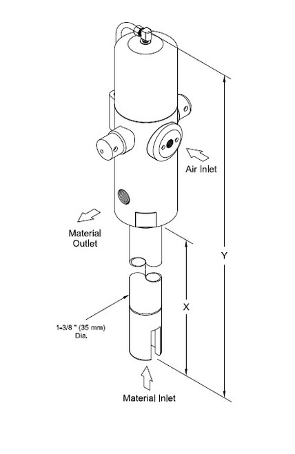 Alemite High-Pressure Stripped Pump with 50:1 Ratio and 12.5 kg Container Size - 331380-N1