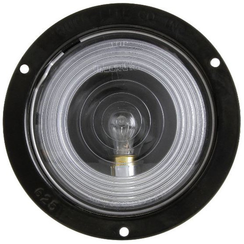 Truck-Lite 80342 80 Series 1 Bulb Clear Round Incandescent Back-Up Light 12V with Black Flange Mount